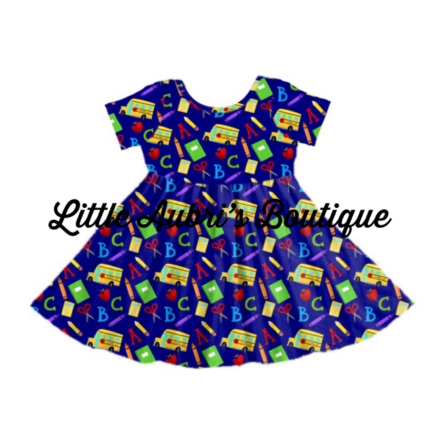 ABC School Bus Twirl Dress