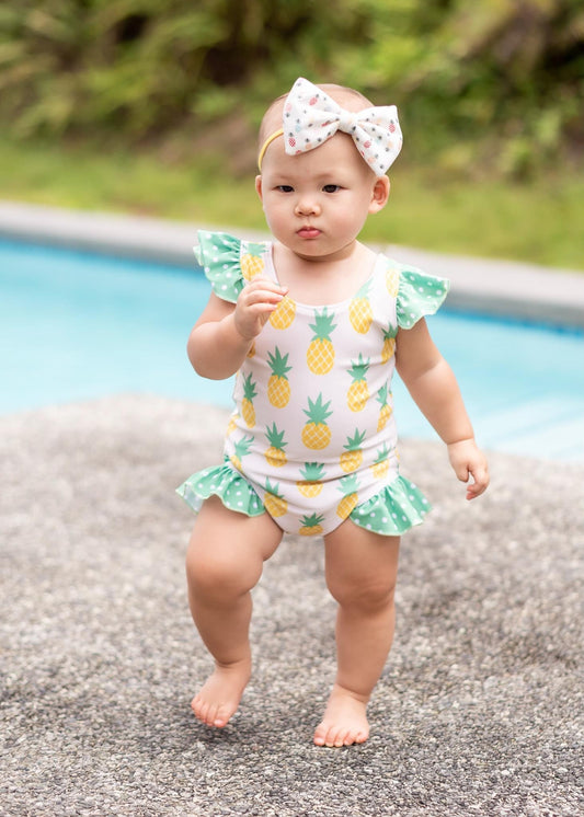 Pineapple Flutter One Piece Swimsuit