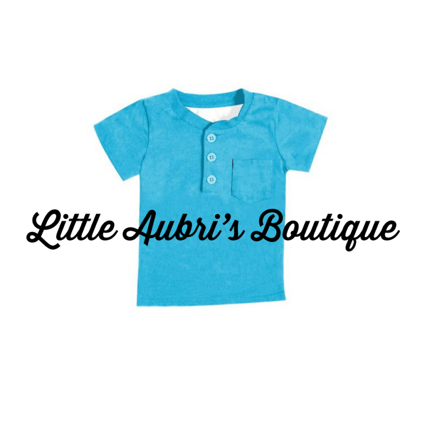 Blue Pocket Henley