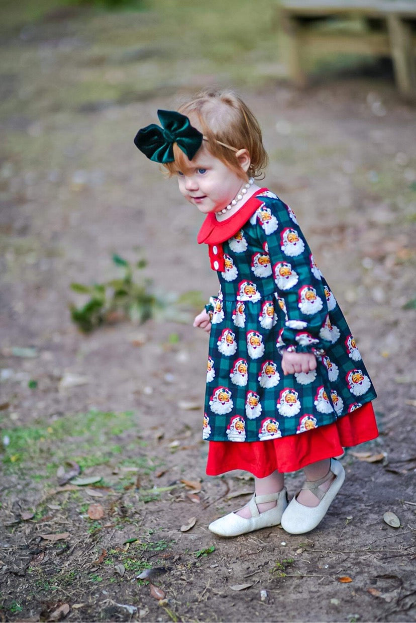 Vintage Santa Long Sleeve Dress