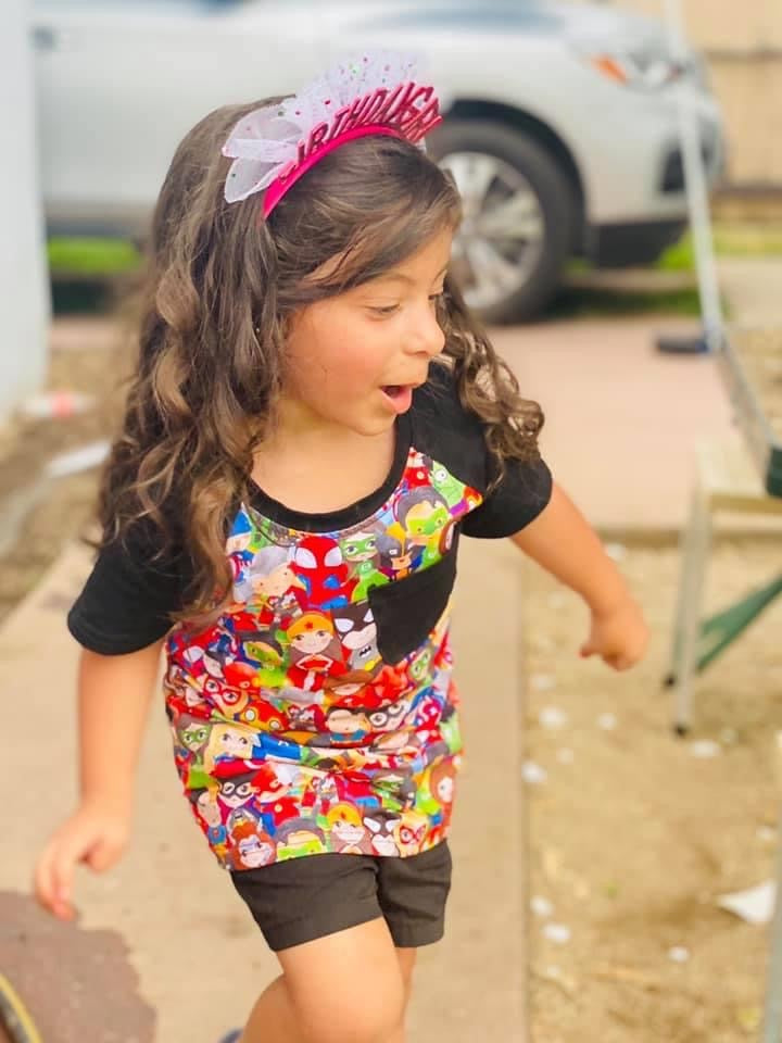 Superhero Kids Pocket Raglan