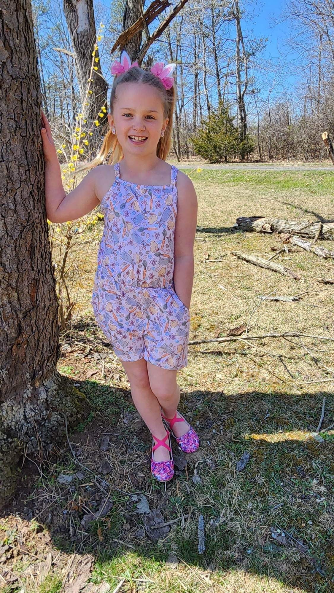 Bunnies and Chicks Shorts Romper