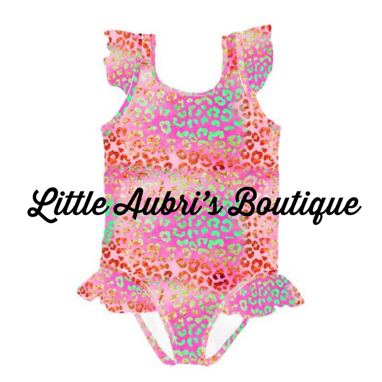 Neon Leopard One Piece Swimsuit