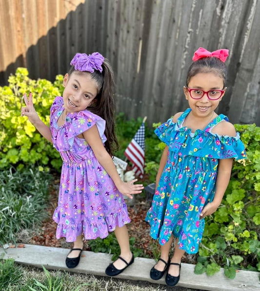 Neon Flower Dress Style 1