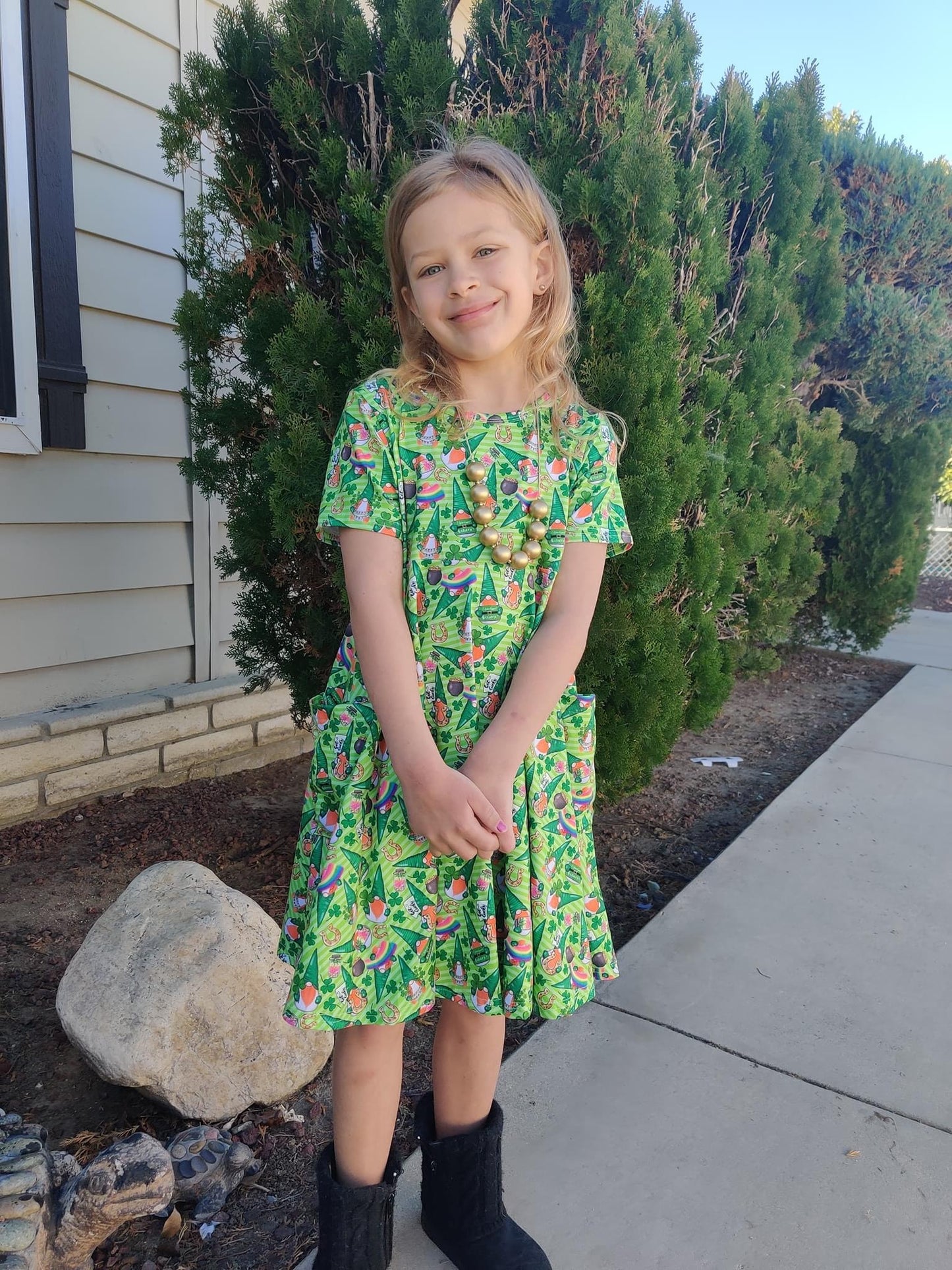 Lucky Gnomes Pocket Dress
