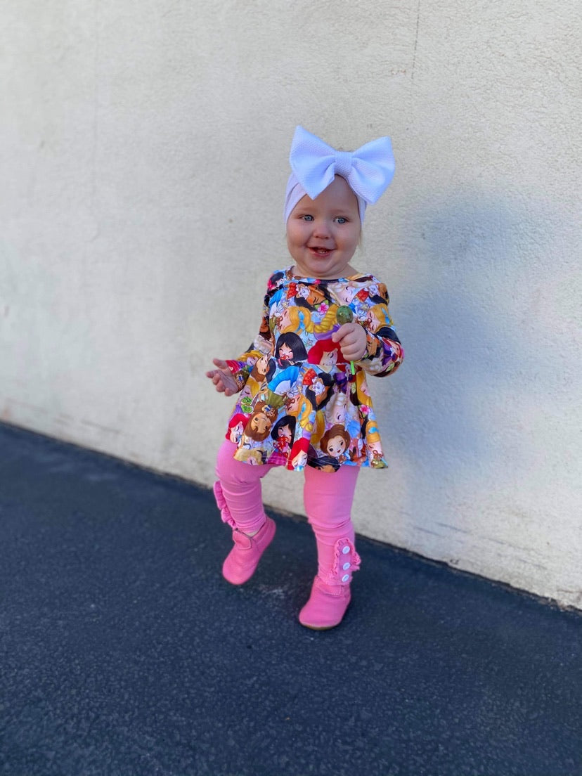 Solid Triple Button Ruffle Leggings 4T-12/14 (6 color options)