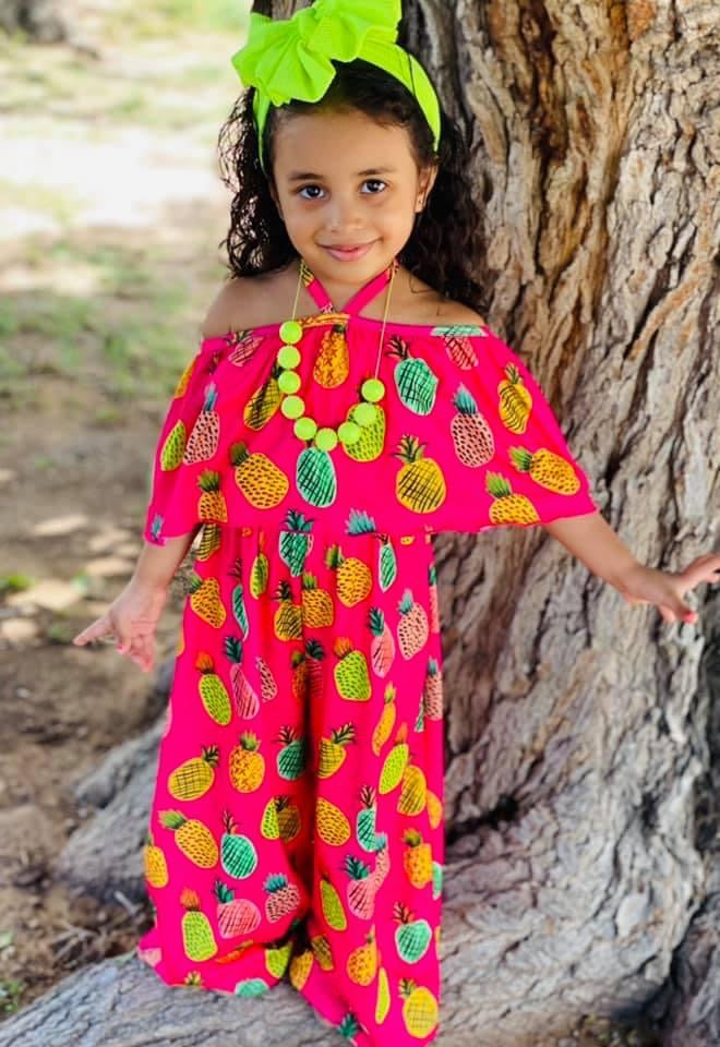 Neon Pineapple Tie Jumpsuit