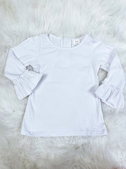 White Bell Sleeve Layering Shirt