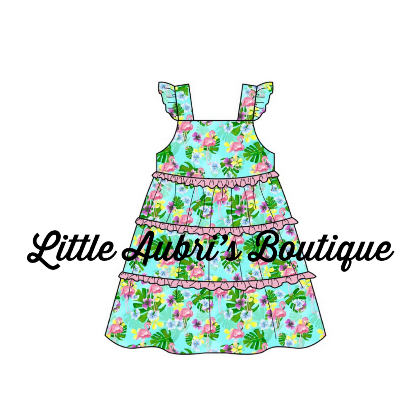 Flamingo Luau Maxi Dress