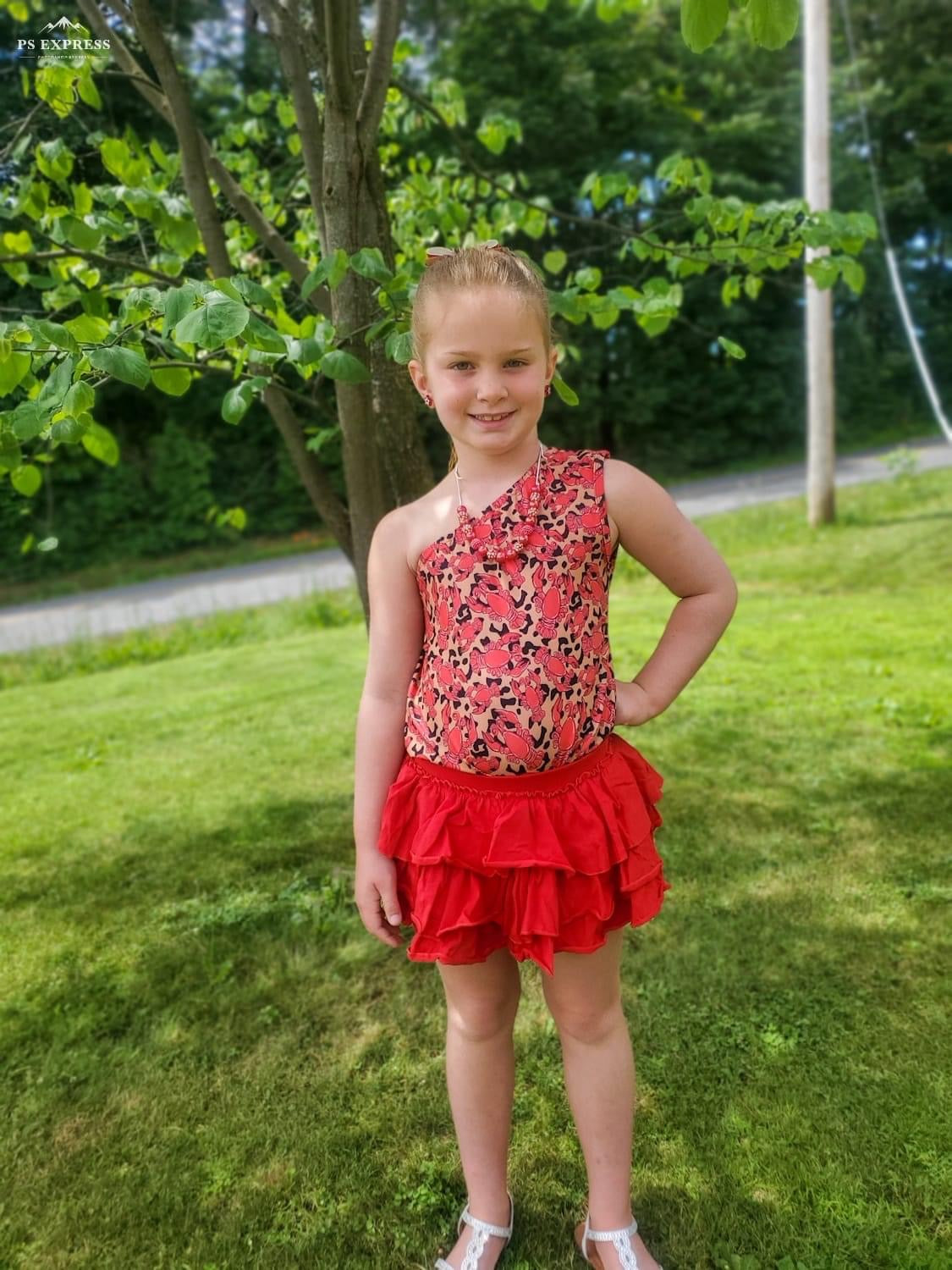 Red Triple Skirted Bummies