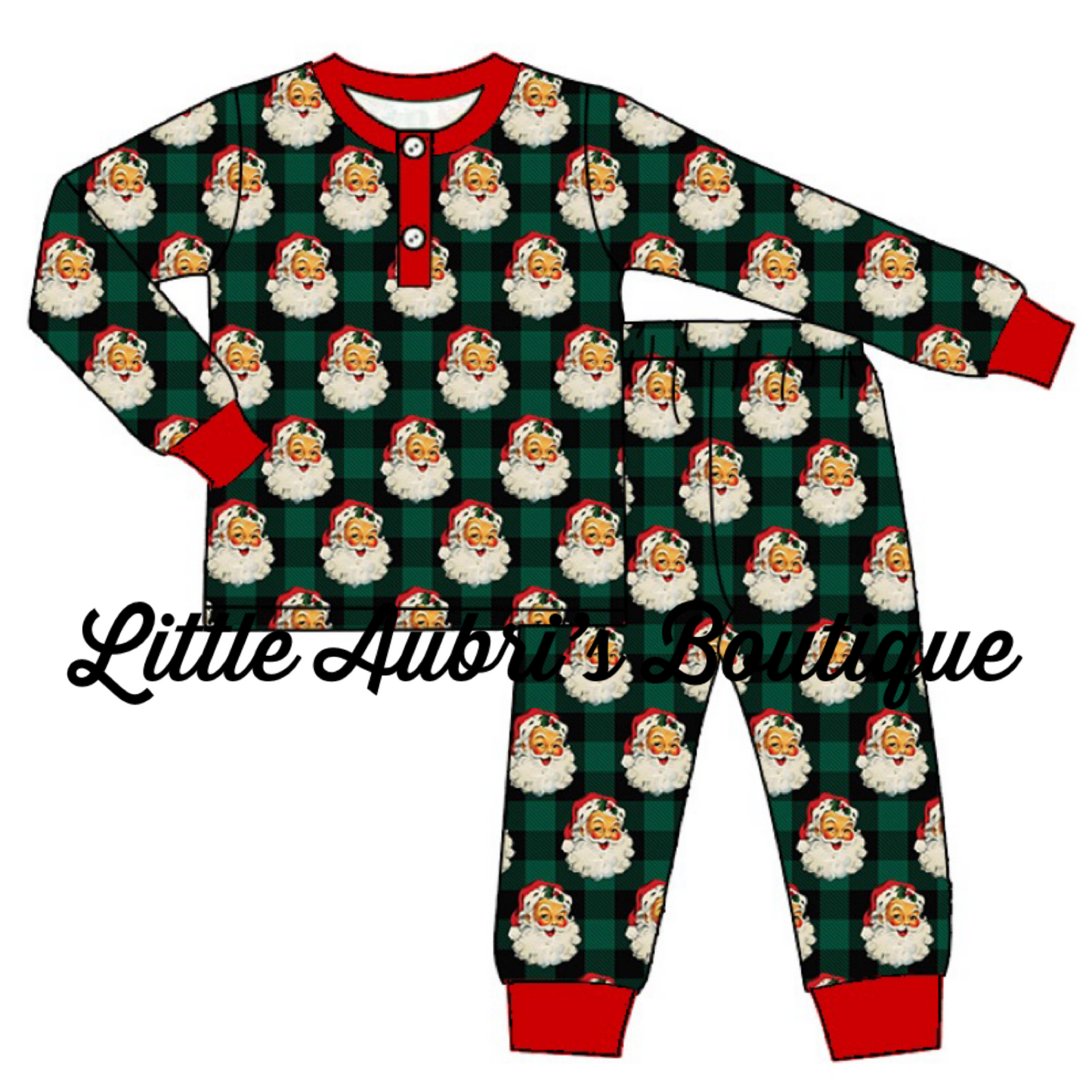 Vintage Santa Pajama Set