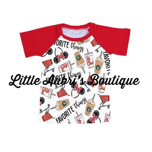 My Favorite Things Mommy Raglan (Size Down)