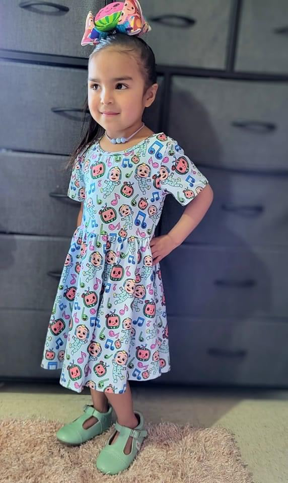 Melon Head Twirl Dress
