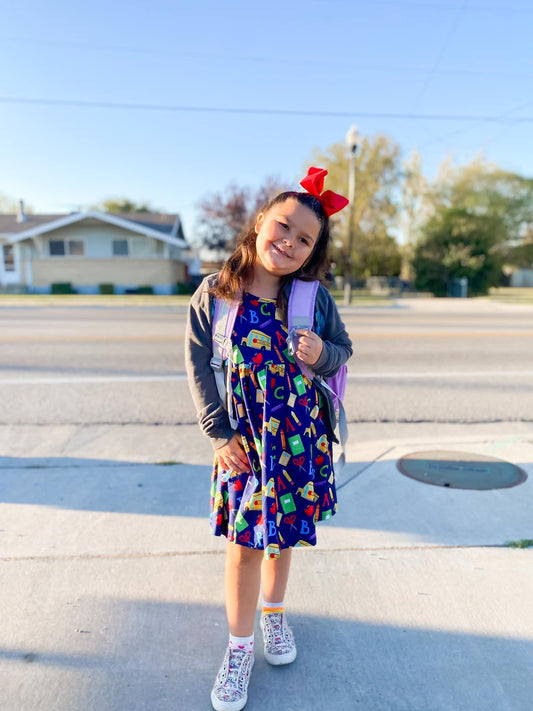 ABC School Bus Twirl Dress