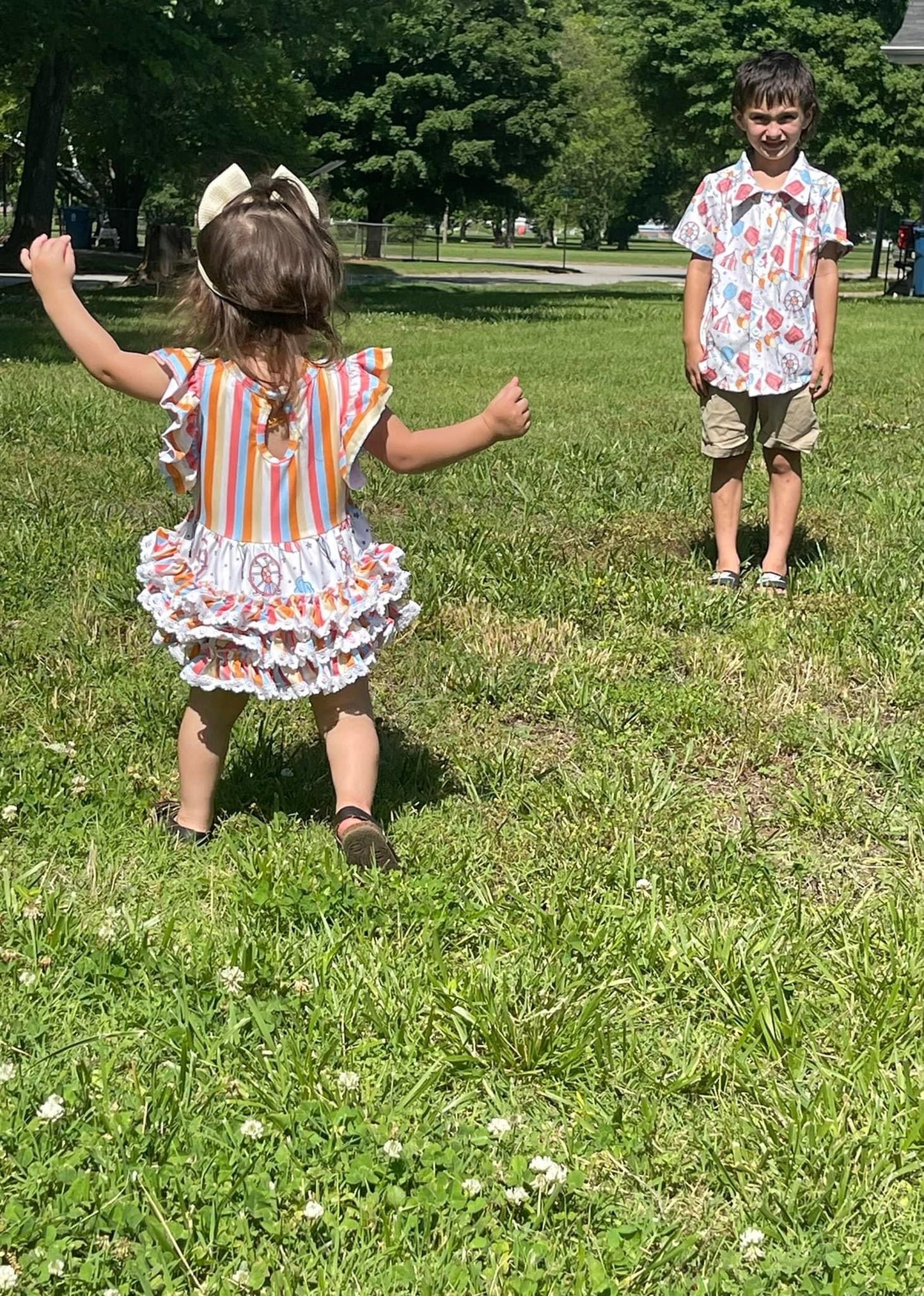 Carnival Rides Pocket Button Down