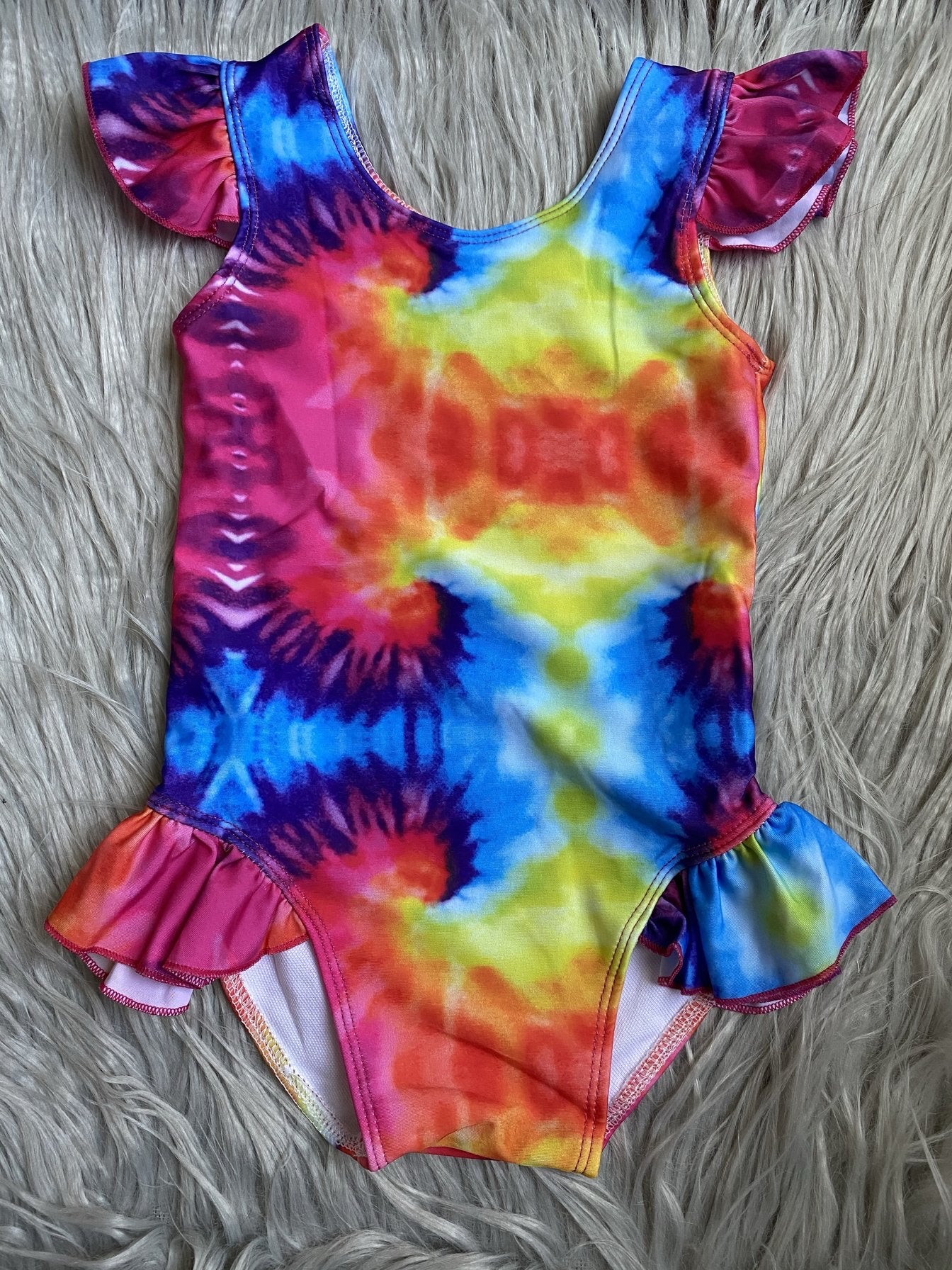 Tie Dye Flutter One Piece Swimsuit