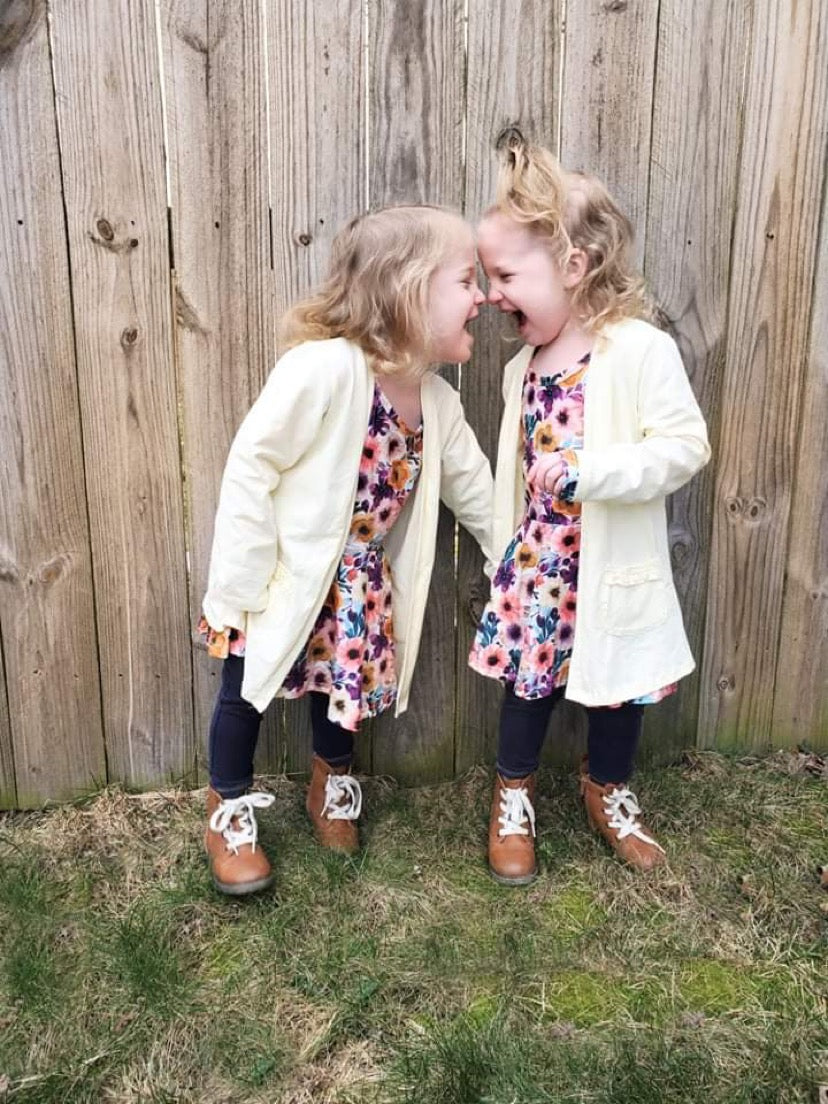 Cream Ruffle Pocket Cardigan