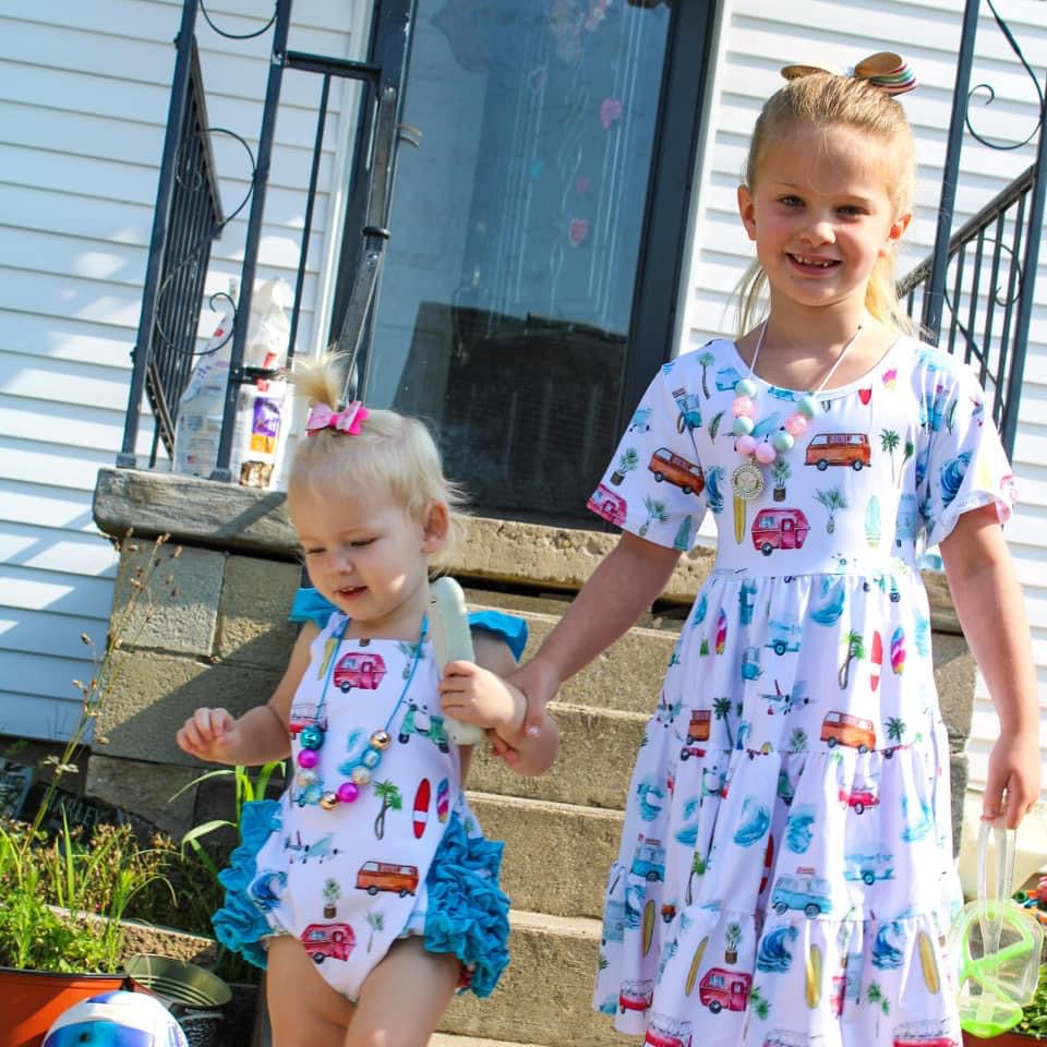 Beach Bum Triple Tiered Cross Back Dress