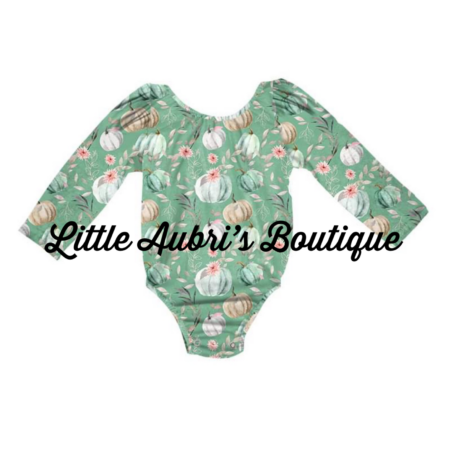 PREORDER Floral Pumpkins Long Sleeve Leotard CLOSES 8/14