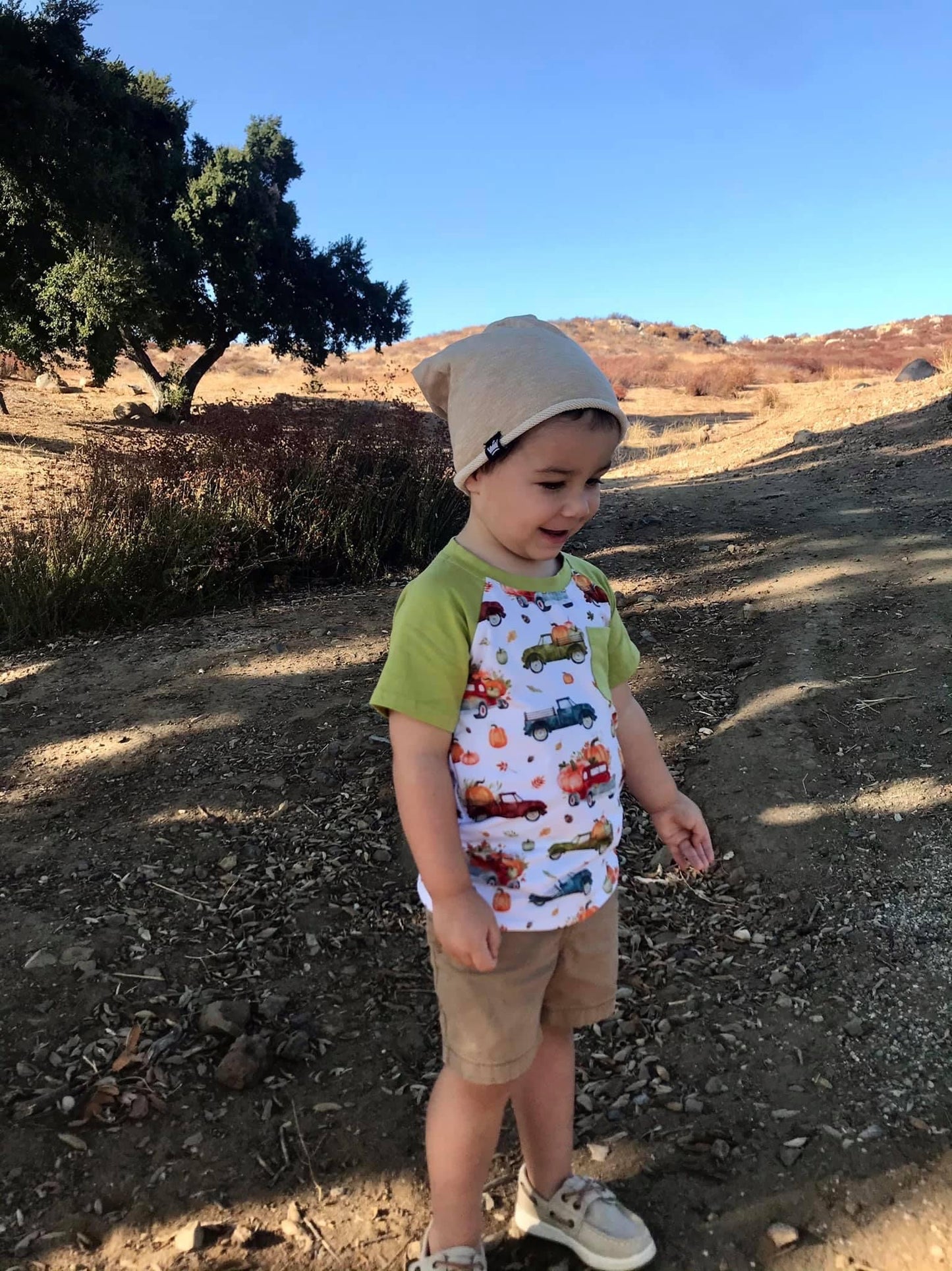 Pumpkin Trucks Short Sleeve Pocket Raglan