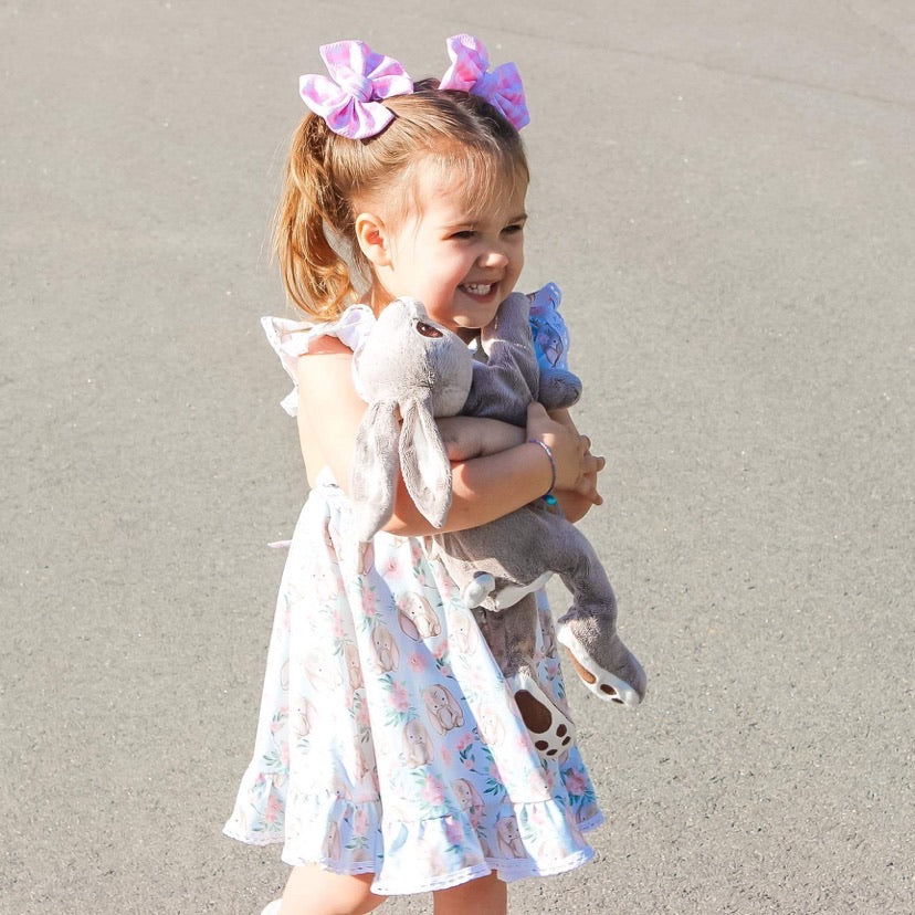 Floral Bunny Pinafore Dress