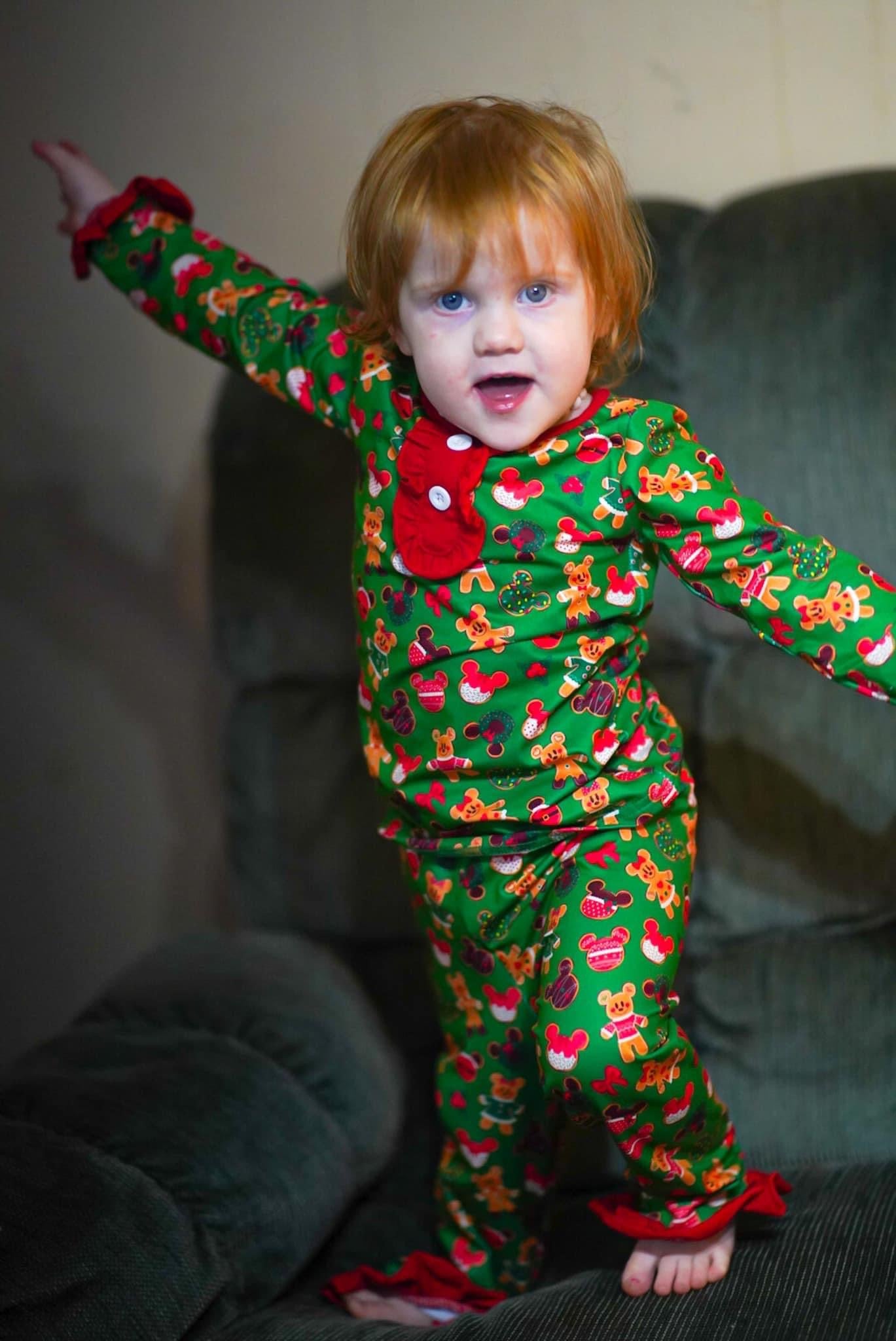 Holiday Cookies Girl Ruffle Pajama Set