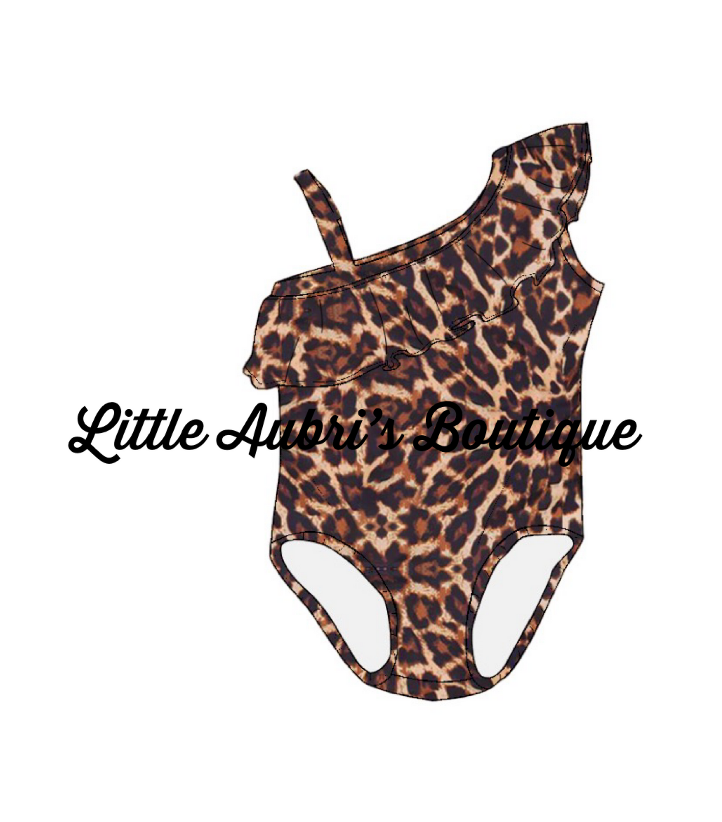 Leopard One Shoulder One Piece Swimsuit