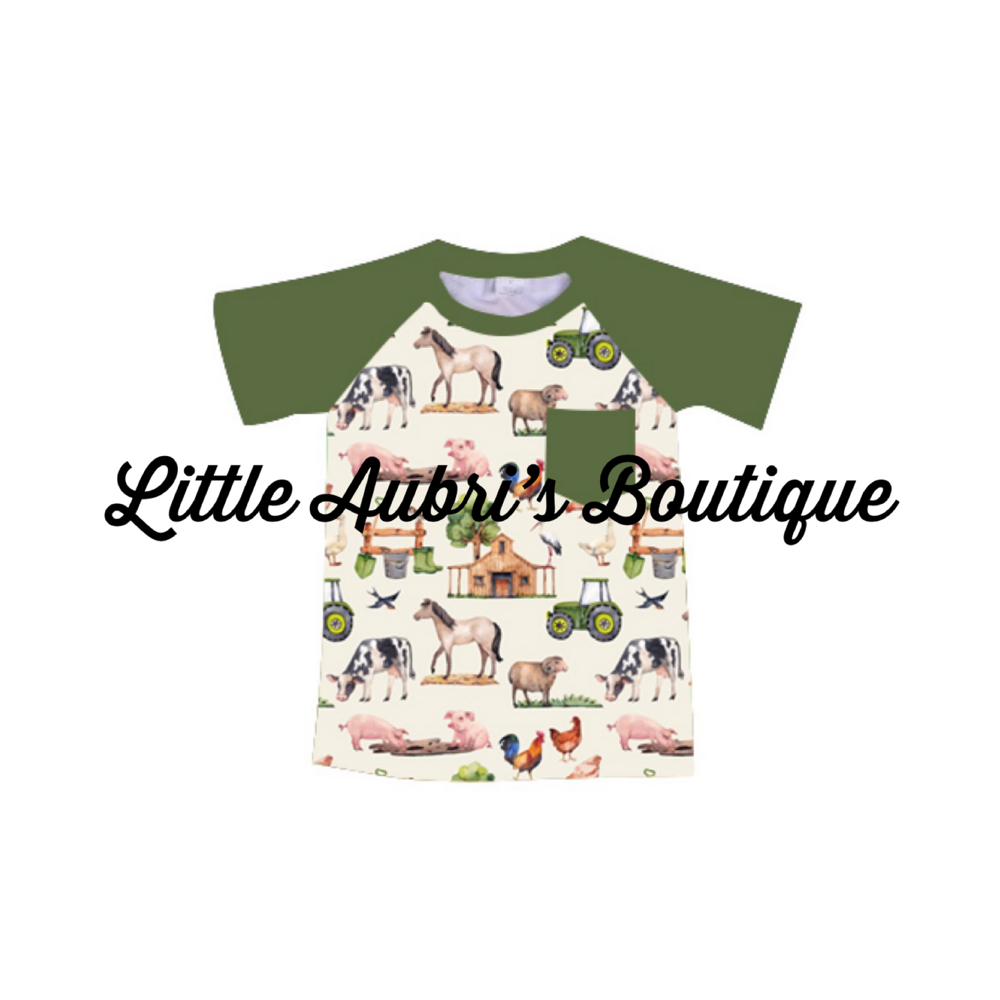 PREORDER Barn Animals Pocket Raglan CLOSES 6/12