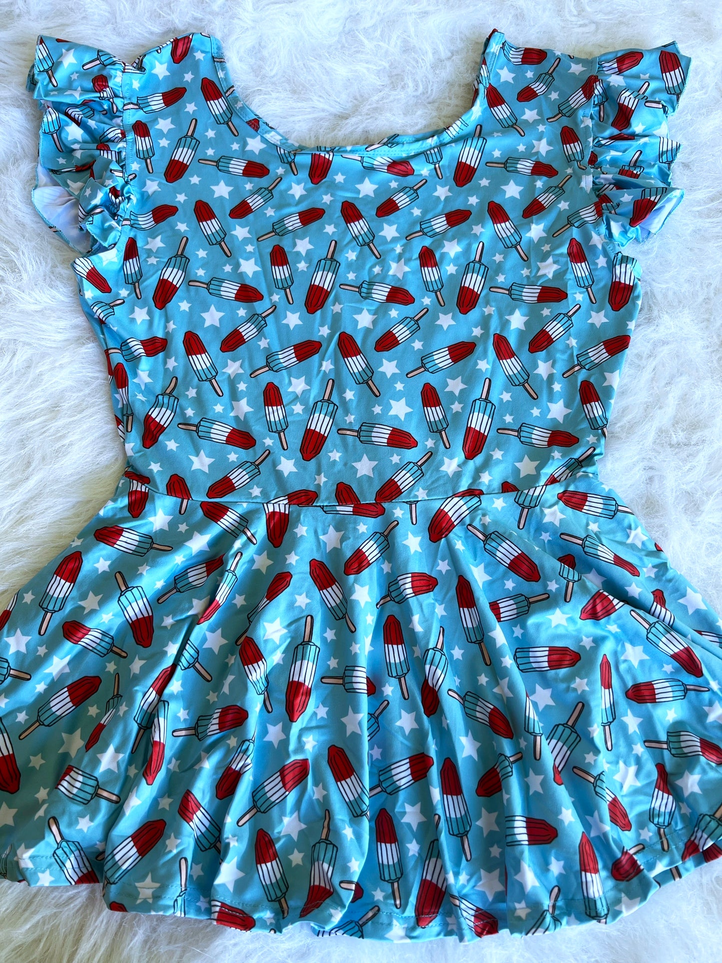 Adult Bomb Pop Flutter Sleeve Peplum