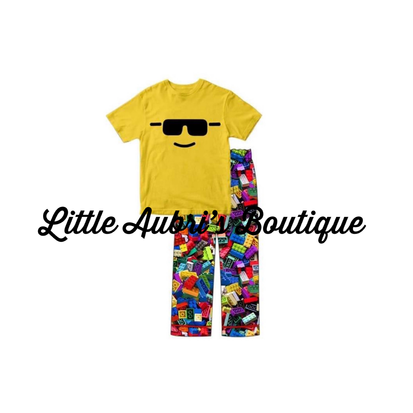 Cool Kid Building Blocks Pajama Set