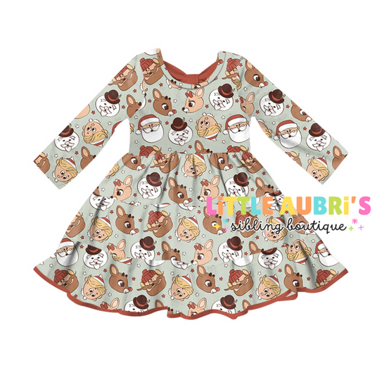 REINDEER Bow Back Dress (*SHIPS LATE OCT)