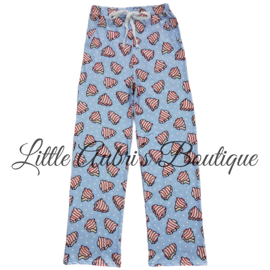 Blue Christmas Cakes Adult Pajama Pants End November