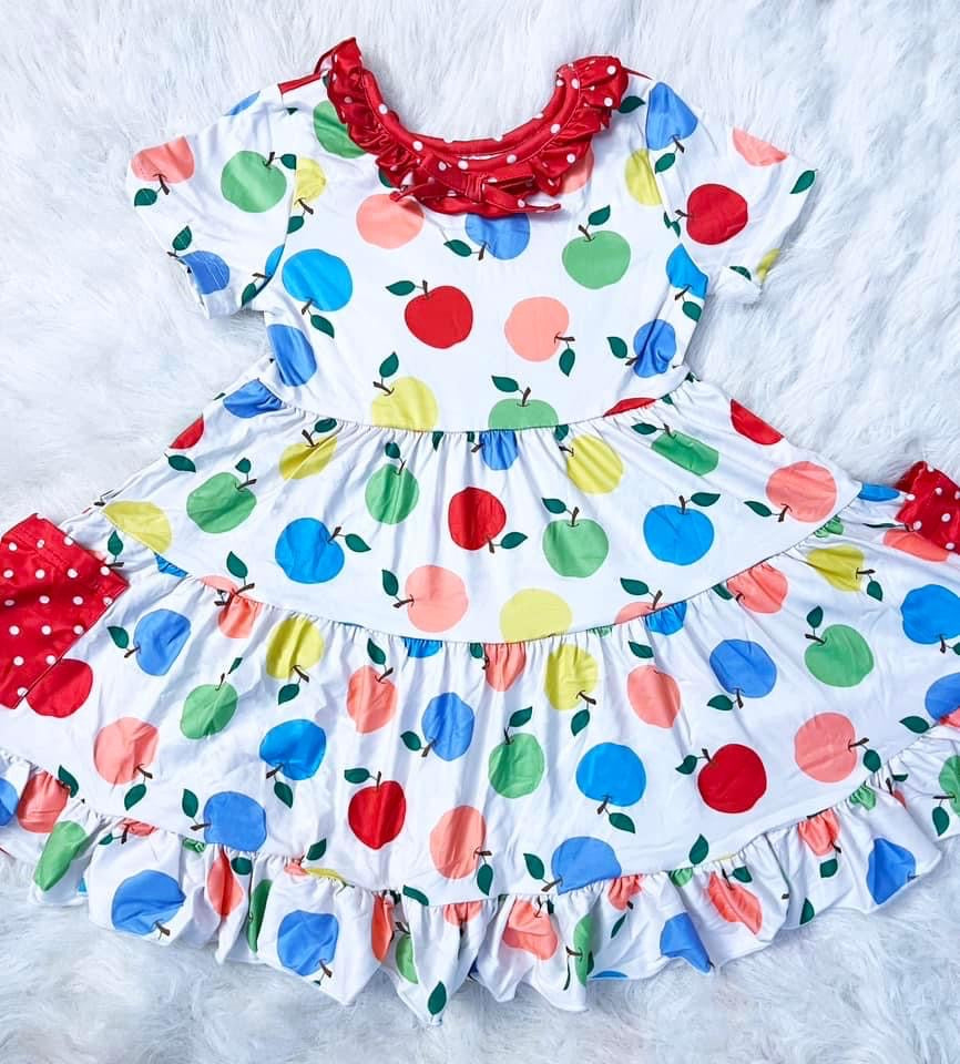 Apple Picking Polka Dot Pocket Dress