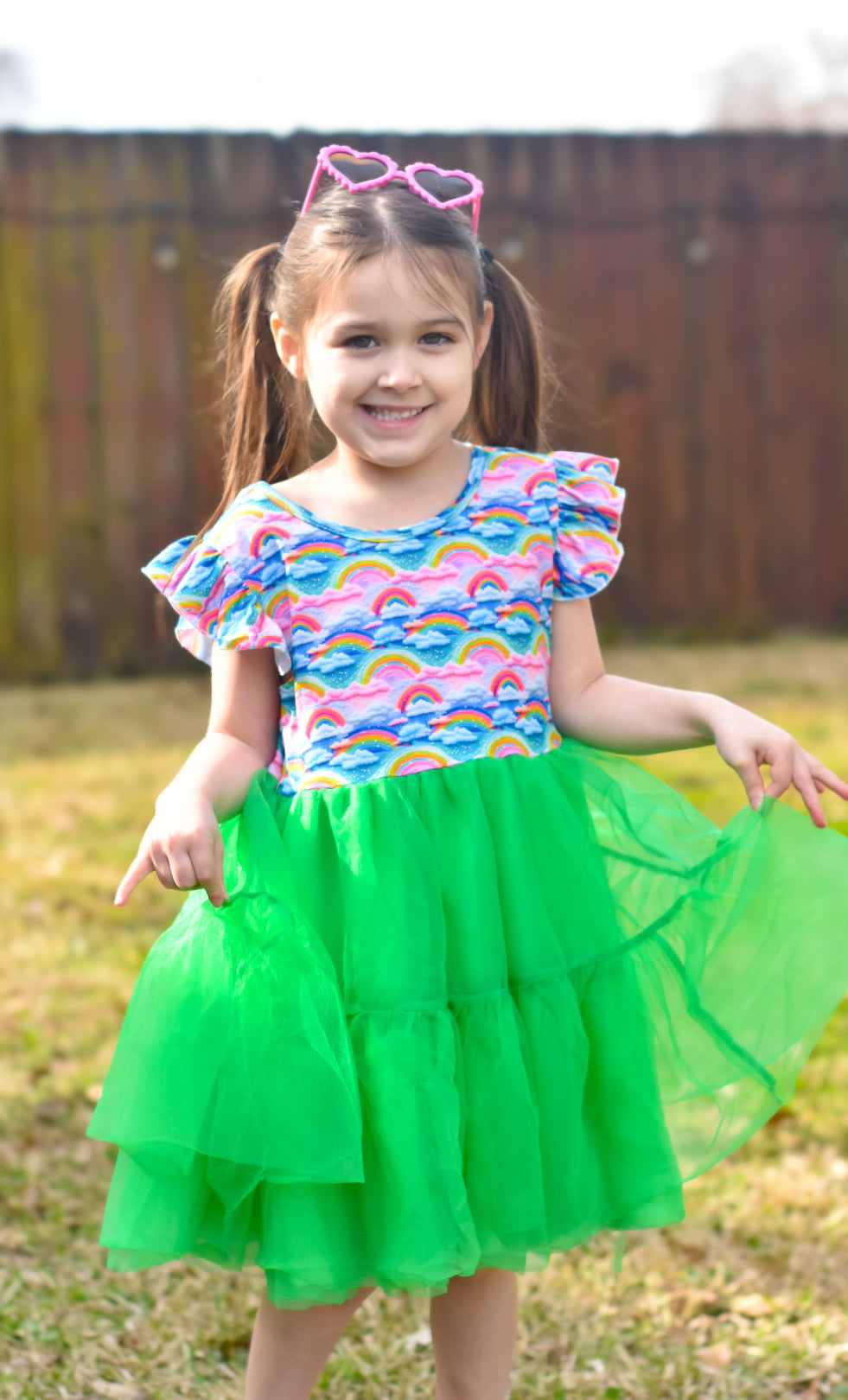 3D Magical Rainbow Tutu Dress