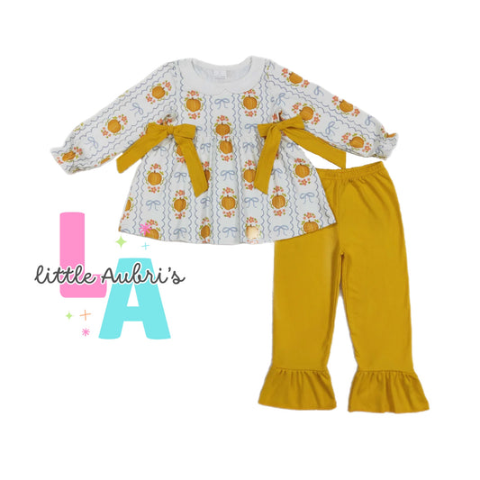 Floral Pumpkins Legging Set ETA Late August