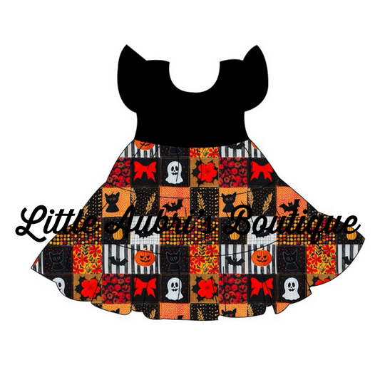 PREORDER Spooky Patchwork Triple Tiered Dress CLOSES 6/21