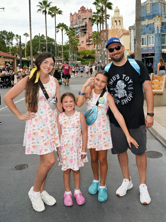 Adult TOY COQUETTE BOWS Athletic Dress + Detached Shorts Set