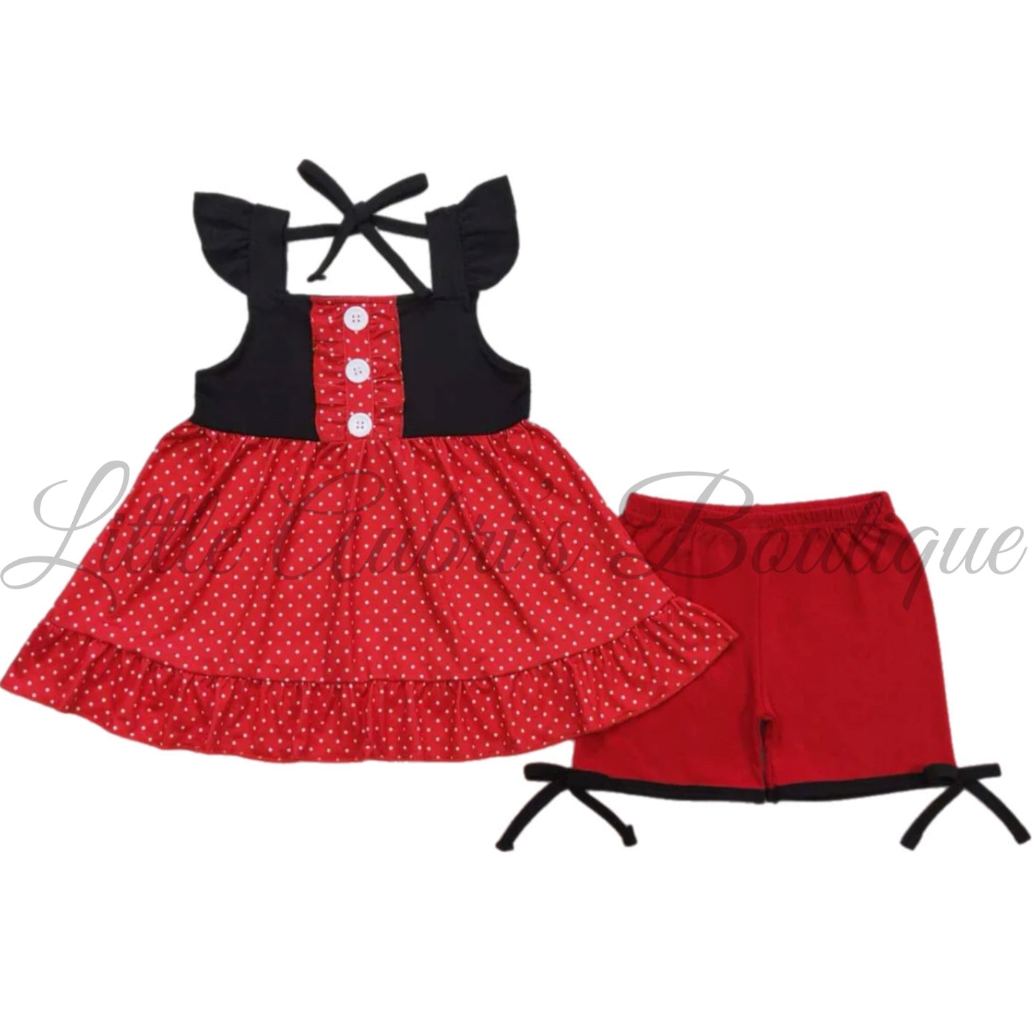 Red Polka Dot Short Set ETA Early Sept