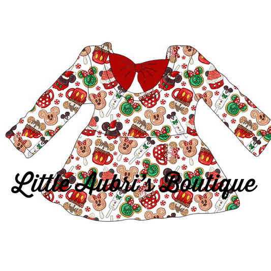 PREORDER Christmas on Main St. Bow Back Peplum CLOSES 7/26