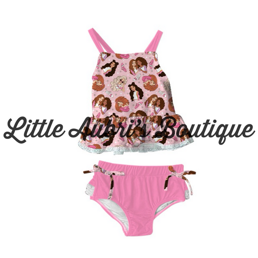PREORDER Barbie Girl Lace 2 PC Tankini Swimsuit CLOSES 3/22