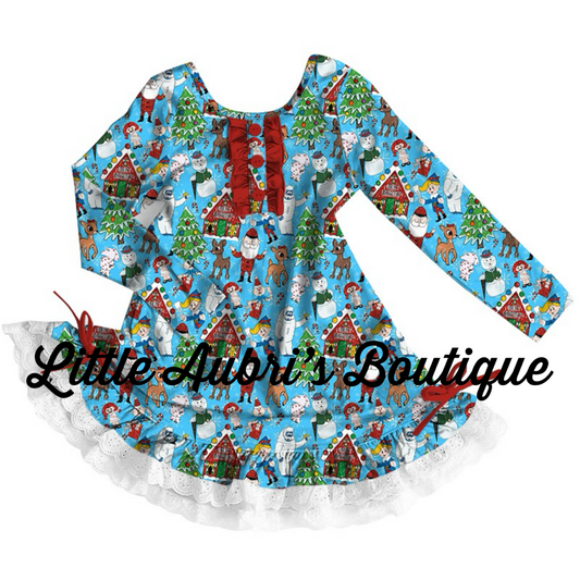 Red Nosed Reindeer Pajama Dress