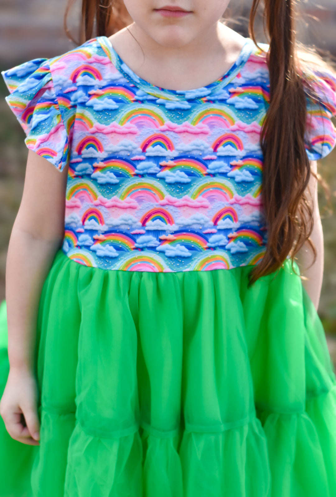 3D Magical Rainbow Tutu Dress