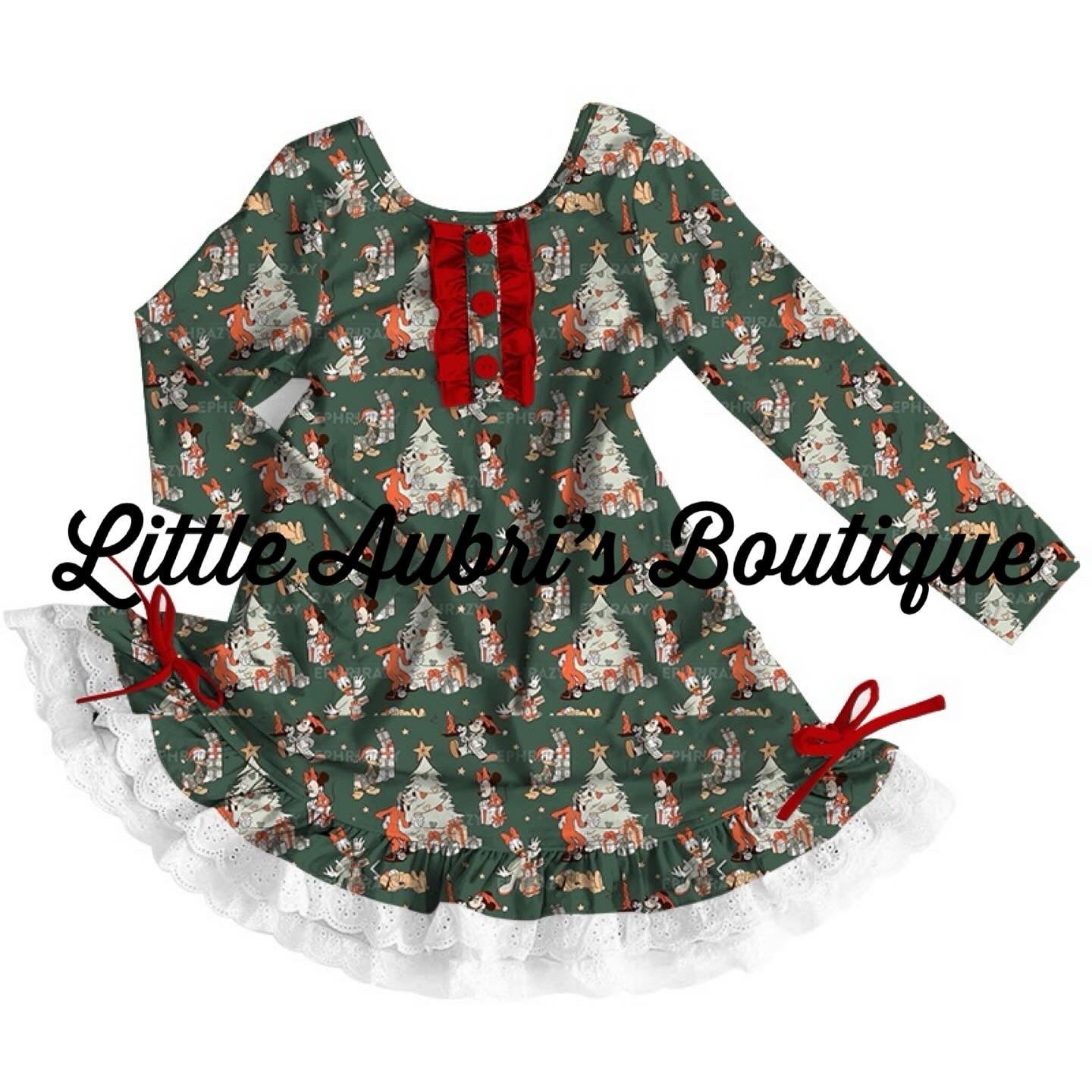 PREORDER Vintage Holiday Mouse Lace Pajama Dress CLOSES 7/12