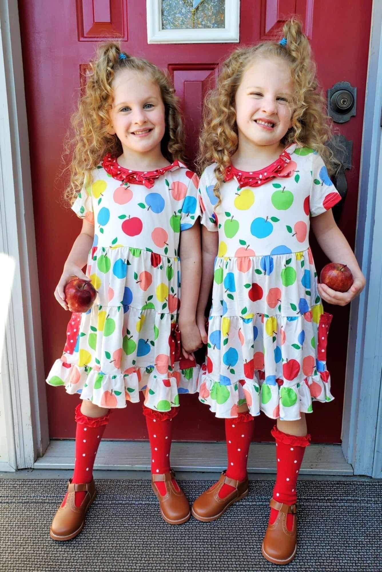 Apple Picking Polka Dot Pocket Dress