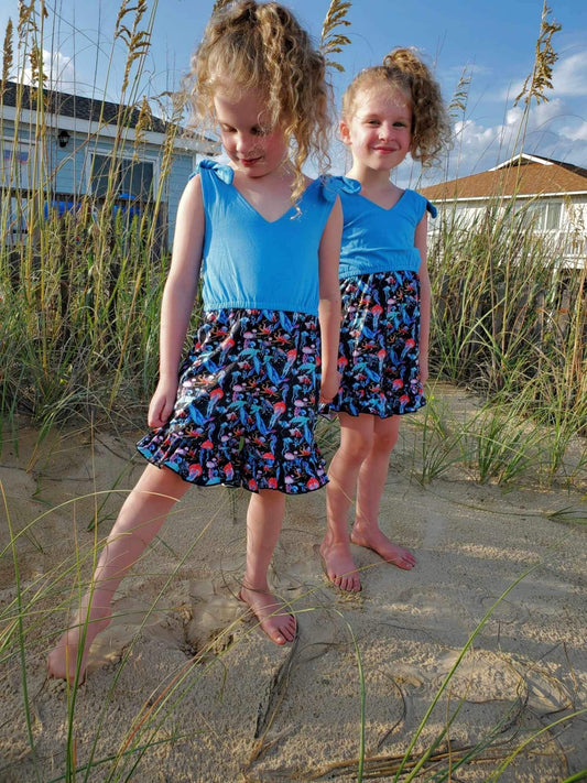 Sea Creatures Tie Romper