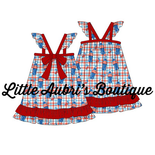 PREORDER Cherry Cola Ruffle Bow Back Dress CLOSES 2/2