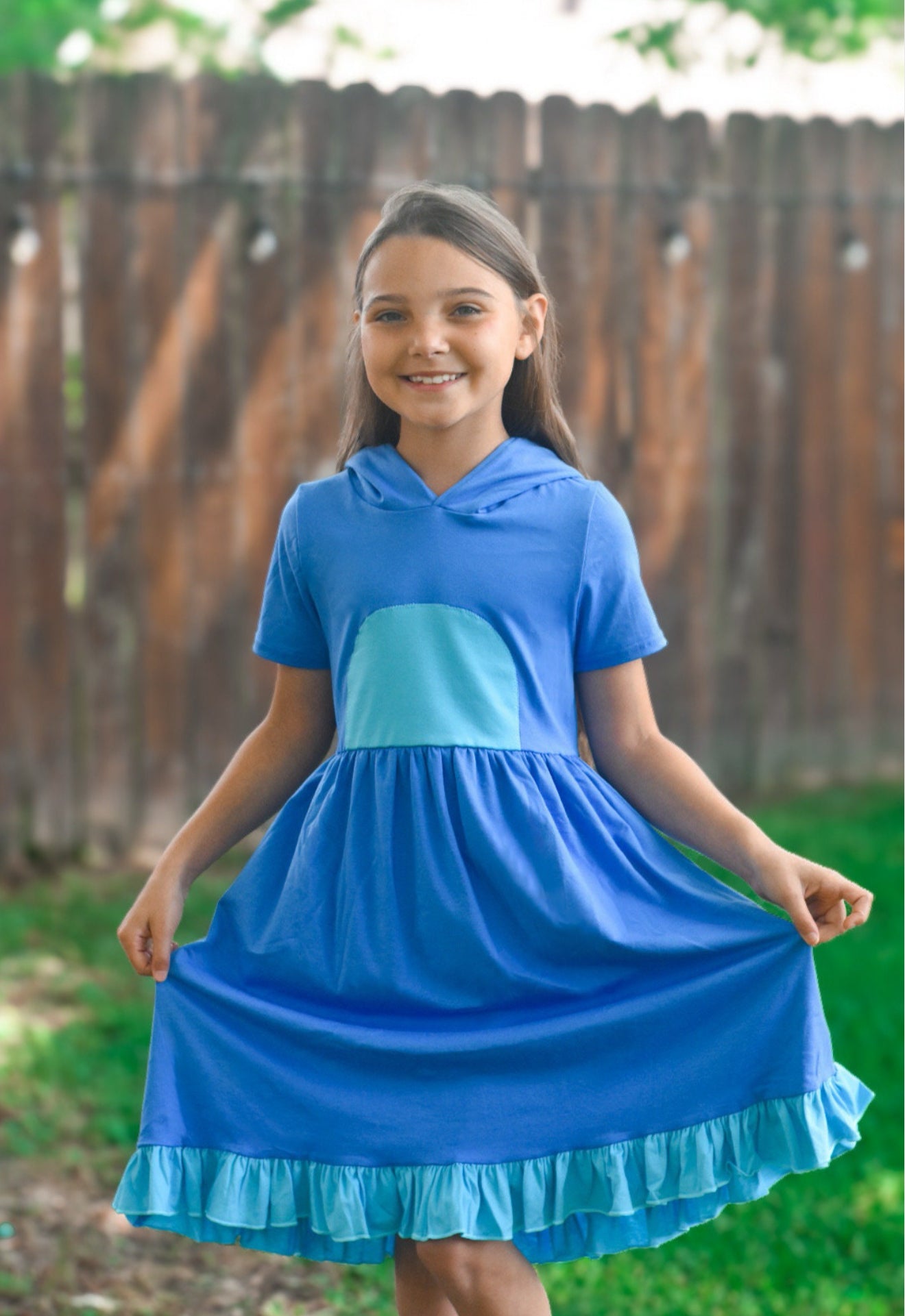 Blue Alien Hooded Dress