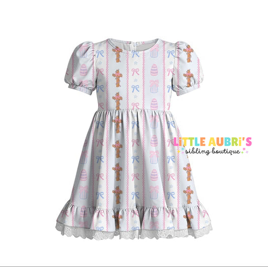 EASTER CROSS Lace Dress (*SHIPS LATE FEB)