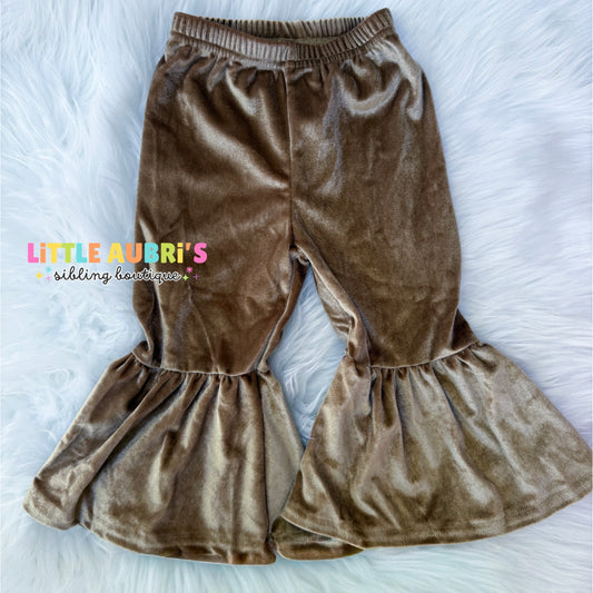 Champagne Velvet Bell Bottoms