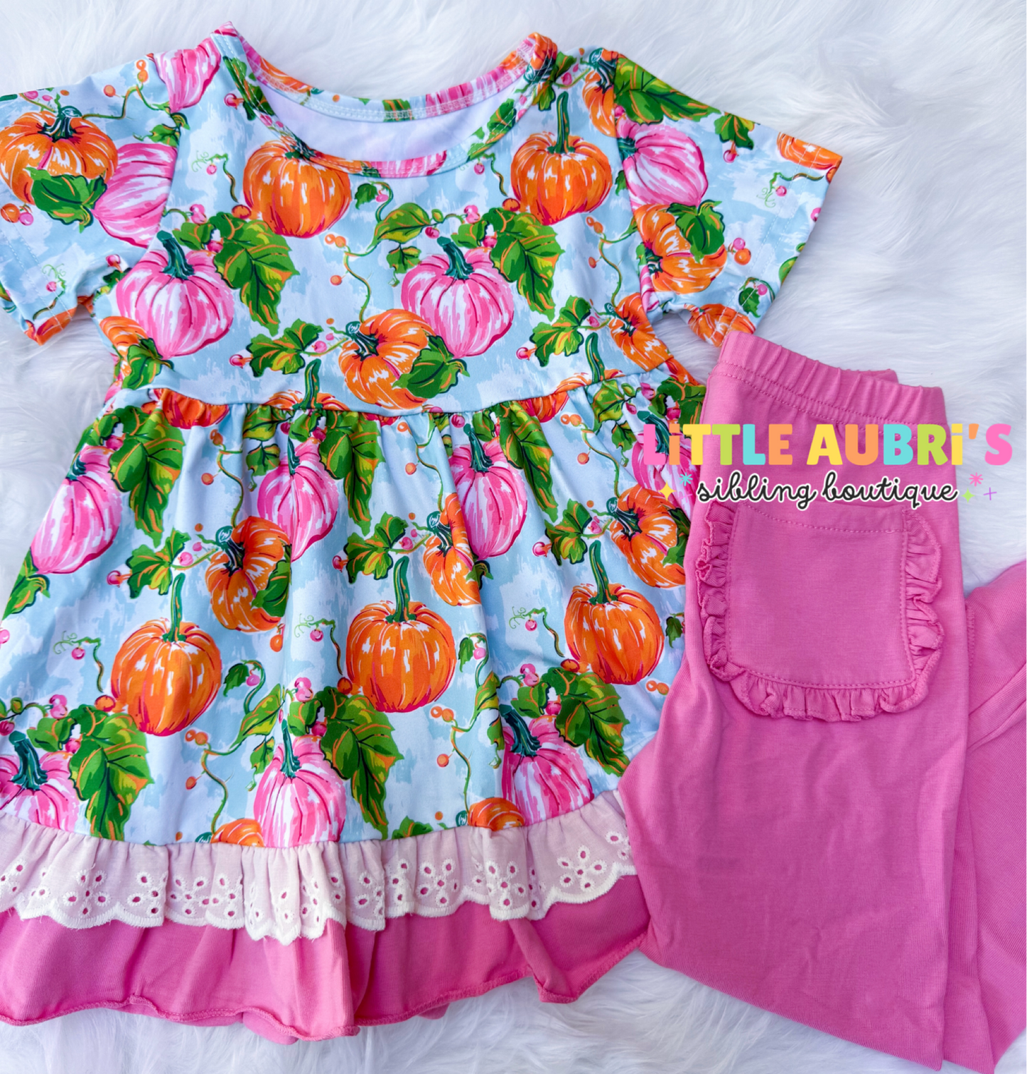 PUMPKIN PATCH Lace Tunic + Leggings Set